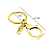 Mosquetão Com Argola 6,5cm Dourado - Imagem 2