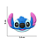 Aplique Emborrachado Personagem Rosto Stitch - Imagem 2