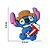 Aplique Emborrachado Personagem Stitch Junino - Imagem 2