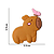 Aplique Emborrachado Capivara - Imagem 2