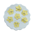 Flor de Tecido e Organza Com Pérola 2,5cm | Unidade | Cor: Amarelo Bebê - Imagem 1