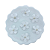 Flor de Tecido e Organza Com Pérola 2,5cm | Unidade | Cor: Branco - Imagem 1