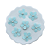 Flor de Tecido e Organza Com Pérola 2,5cm | Unidade | Cor: Tiffany - Imagem 1