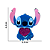 Aplique Acrílico Personagem Stitch Com Coração - Imagem 2