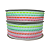 Fita Organza Com Listras Pespontadas | Metro | Cor: Tons Neon - Imagem 1