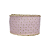 Fita Organza Com Poá Dourado 40mm | Metro | Cor: Rosa Bebê - Imagem 1