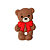 Aplique Emborrachado Urso de Gravata - Imagem 4