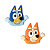 Aplique Emborrachado Personagem Bluey e Bingo - Imagem 1