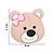 Aplique Emborrachado Urso Com Laço - Imagem 2