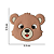 Aplique Emborrachado Rosto Pequeno Urso - Imagem 2