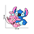 Aplique Emborrachado Personagem Stitch e Angel Abraçados - Imagem 2