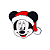 Aplique Emborrachado Personagem Mickey Natal - Imagem 1