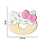 Aplique Emborrachado Doce Rosquinha Gatinha Com Confete - Imagem 2