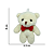 Urso de Pelúcia Marfim com Laço Vermelho 8cm - Imagem 2