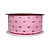 Fita Gorgurão Com Borda Ondulada e Estampa Laço Dourado 38mm | Metro | Cor: Rosa Bebê - Imagem 1