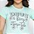 T-SHIRTS DEUS É BOM O TEMPO TODO - VERDE BEBÊ COM STRASS - Imagem 2