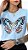T-SHIRT BORBOLETA-AZUL BEBÊ - Imagem 2