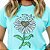 T-SHIRT MARGARIDA CORAÇÃO STRASS - VERDE ÁGUA - Imagem 2