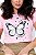 T-SHIRT BORBOLETA TODA MUDANÇA COMEÇA POR DENTRO - ROSA BEBE - Imagem 1
