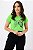 T-SHIRT BORBOLETA BRILHE SEM MEDO A LUZ QUE TE ILUMINA - VERDE LIMÃO COM STRASS - Imagem 2