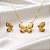 CONJUNTO FEMININO DE COLAR E BRINCOS COM BORBOLETAS "FIORELLE" - Imagem 2