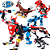 Blocos de Montar 3 em 1 Naves Dragões e Dinossauros Brinquedo Transformers - Imagem 6