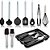 Kit Silicone com Cabo Inox 10 Utensílios de Cozinha - Imagem 1