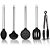 Conjunto Utensílios de Cozinha Colheres de Silicone 5 Pçs - Imagem 1