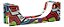 Pista Skate de Dedo Half Pipe Radical MDF Deck Grafitado - Imagem 3