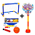 Kit Mini Gol Trave Golzinho e Tabela Cesta Basquete Infantil - Imagem 1