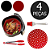 Kit 4 Itens Air Fryer Tapete e Cesto Forma Redonda Pinça e Pincel Silicone - Imagem 1