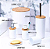 Kit Banheiro Conjunto Completo Lavabo 6 Peças Bambu Moderno Lixeira Saboneteira - Imagem 3