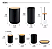 Kit Banheiro Conjunto Completo Lavabo 6 Peças Bambu Moderno Lixeira Saboneteira - Imagem 5