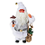 Papai Noel Musical Branco Paz - Imagem 1