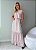 Vestido Longo Vichy Floral com Babados - Imagem 1