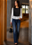 Cropped Regata Alfaiataria Preto - Imagem 1