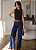 Cropped Regata Alfaiataria Preto - Imagem 3