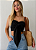 Top Cropped Preto com Amarração Frontal - Imagem 4