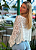 Blusa Renda Crochê Manga Boho Chic - Imagem 2