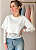 Blusa T-shirt Sobreposição com Renda Manga Longa - Imagem 3