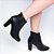 Bota Feminina Preta Torricella Cano Curto Salto Grosso Alto Confotável AVS 51B-A - Imagem 2