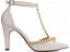 Sapato Scarpin Salto Fino Médio Off White Torricella AVS 66080C - Imagem 5