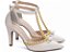 Sapato Scarpin Salto Fino Médio Off White Torricella AVS 66080C - Imagem 1