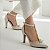 Sapato Scarpin Salto Fino Médio Off White com Pérolas DouradaTorricella AVS 66080C - Imagem 3