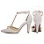 Sapato Scarpin Salto Fino Médio Off White com Pérolas DouradaTorricella AVS 66080C - Imagem 12