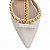 Sapato Scarpin Salto Fino Médio Off White com Pérolas DouradaTorricella AVS 66080C - Imagem 16
