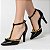 Sapato Scarpin Salto Alto Bico Fino Preto com Pérolas Douradas Torricella AVS 66080A - Imagem 14