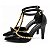 Sapato Scarpin Salto Alto Bico Fino Preto com Pérolas Douradas Torricella AVS 66080A - Imagem 2