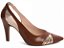 Sapato Scarpin Salto Fino Médio Caramelo Speechio Ouro Light Torricella AVS 68007B - Imagem 6