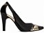 Sapato Scarpin Salto Fino Médio Preto Speechio Ouro Light Torricella AVS 68007A - Imagem 4